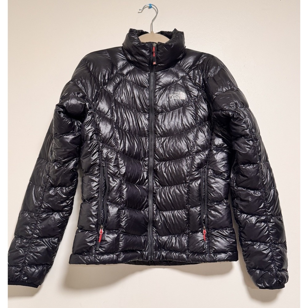 North Face 800 Summit Series Women S Glossy Black Goose Down Pertex Puffer Coat
